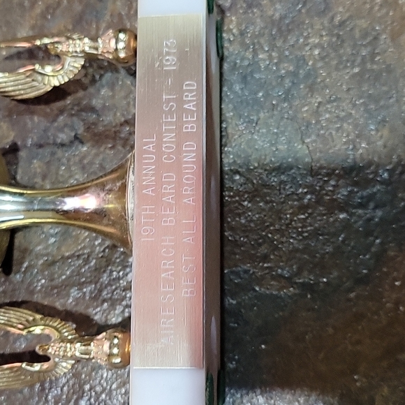 Vintage 1970s Best All Around Beard Trophy - Picture 2 of 9